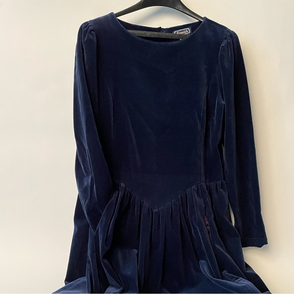 Vintage Fenwick crushed velvet midi dress